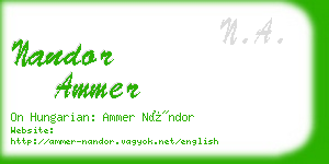 nandor ammer business card